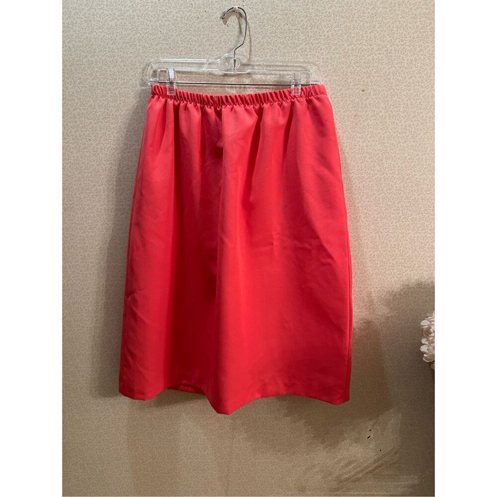 Vintage coral polyester skirt